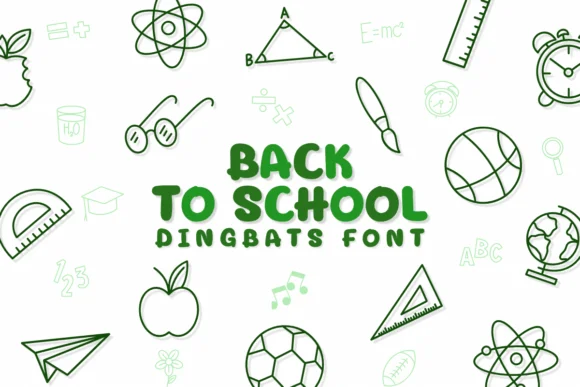 Back to School by Chonada — Dingbats Font