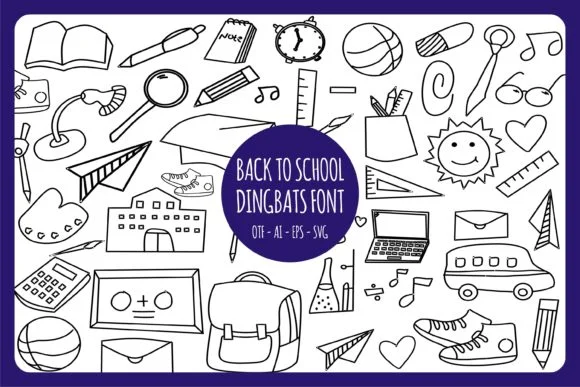 Back to School by edywiyonopp — Dingbats Font