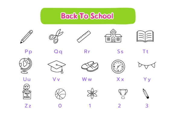 Back to School by Pui Art — Dingbats Font — thumbnail 8