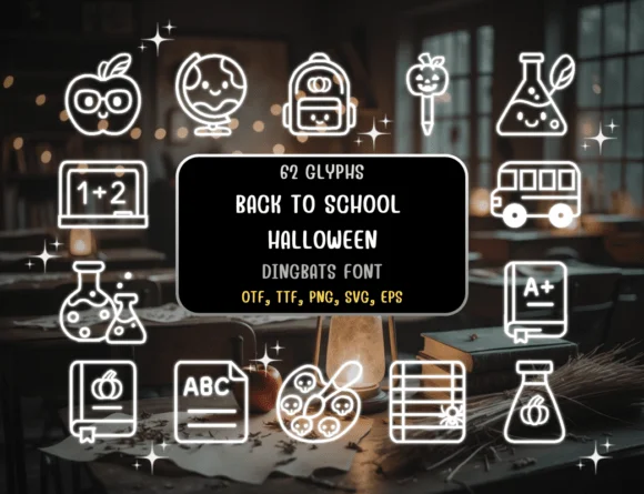 Back to School Halloween by Distiny4919 — Dingbats Font