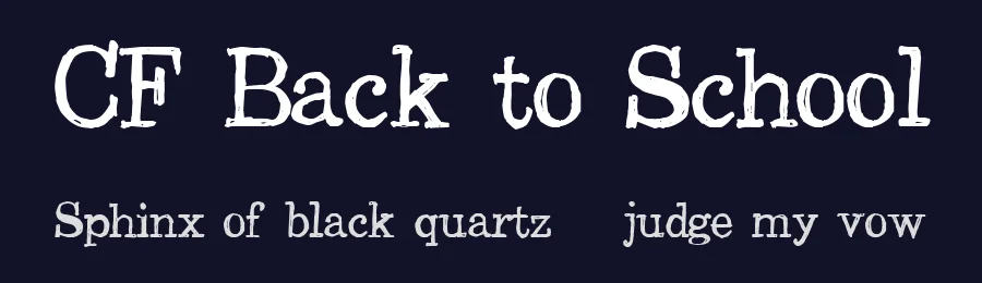 CF Back to School by Cloutierfontes — Decorative Font — thumbnail 2