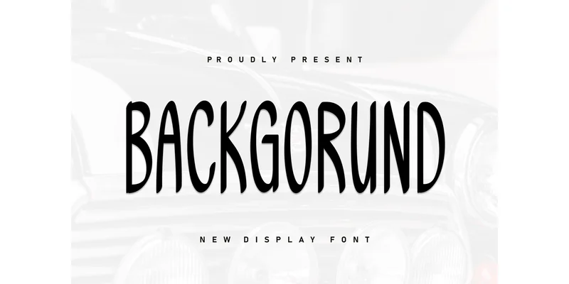 Backgorund Font by KC Production by KC Production — Display Font
