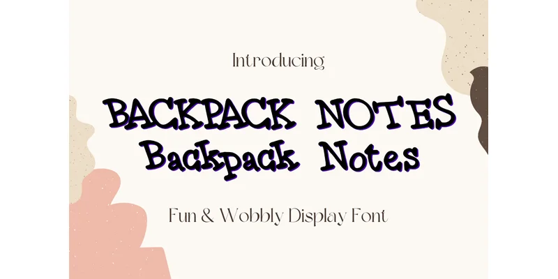 Backpack Notes Font by Arzaq's Studio by Arzaq's Studio — Display Font