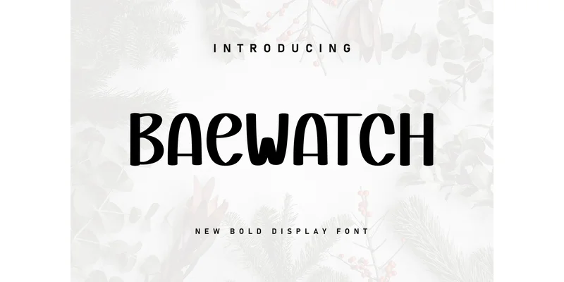 Baewatch Font by Berkah Shop by Berkah Shop — Display Font