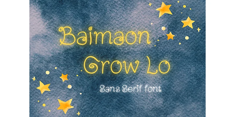 Baimaon Grow Lo Font by TanoiCartoonist — Sans Serif Font