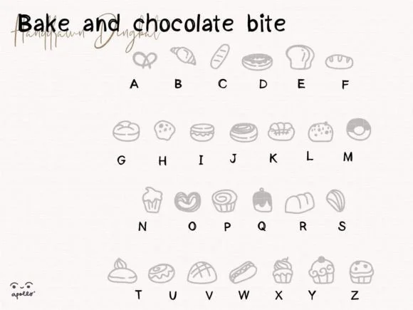 Bake and Chocolate Bite by Apollo no.64 — Dingbats Font — thumbnail 2