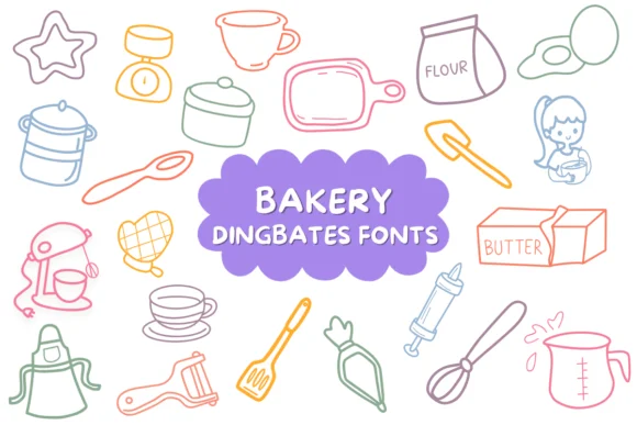 Bakery by Natchuta — Dingbats Font