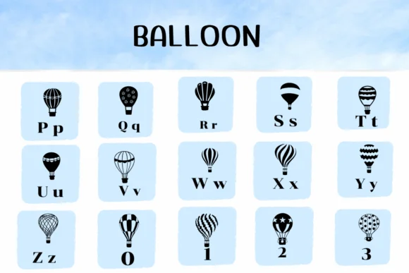 Ballon by Ketsarin — Dingbats Font — thumbnail 3