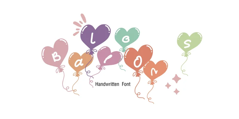 Balloons Font by PeamCreations by PeamCreations — Decorative Font