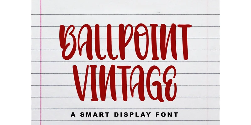 Ballpoint Vintage Font by 21Design by 21Design — Display Font