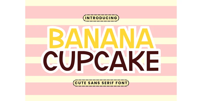 Banana Cupcake Font by Letterayu — Sans Serif Font