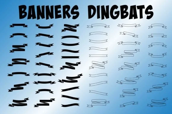 Banners by Paper Daisy Graphics — Dingbats Font