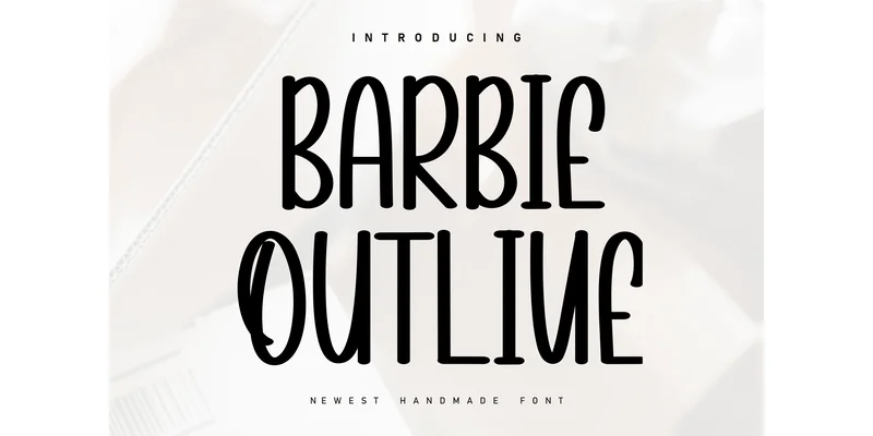 Barbie Outline Font by ArtLine Design by ArtLine Design — Display Font