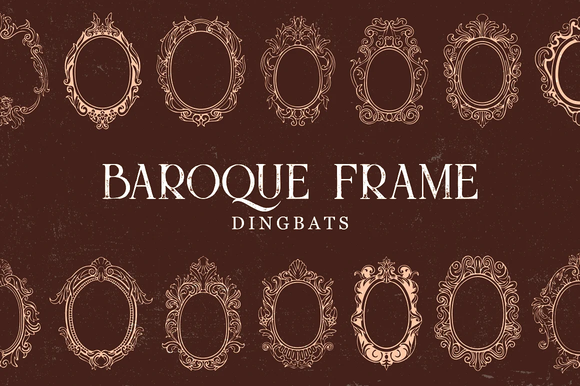 Baroque Frame Dingbat by Creative Fabrica Fonts — Dingbats Font