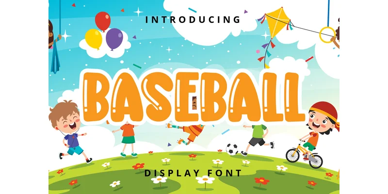 Baseball Font by nicetrip7 by nicetrip7 — Display Font