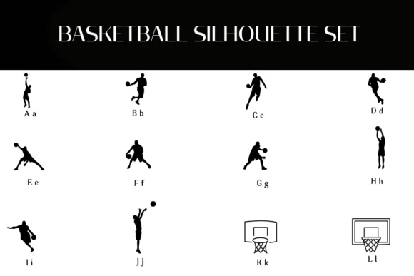 Basketball Silhouette Set by Heartcraft Atelier — Dingbats Font — thumbnail 2