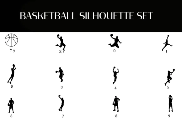 Basketball Silhouette Set by Heartcraft Atelier — Dingbats Font — thumbnail 4