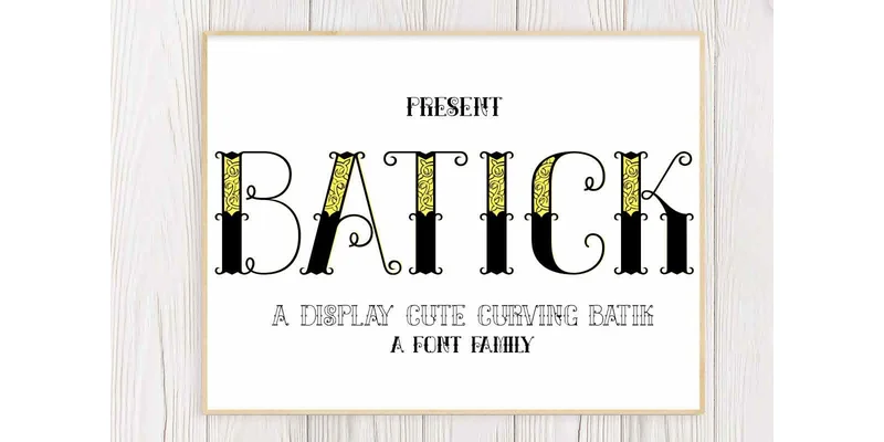 Batick Font by jehansyah251 by jehansyah251 — Decorative Font