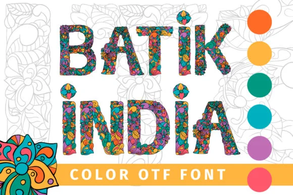 Batik India by Amy Greaves — Color Fonts Font