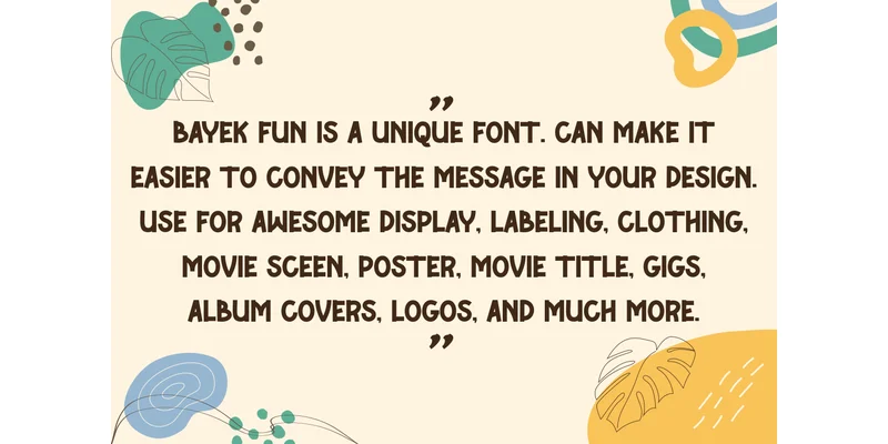 Bayek Fun Font by vandesignstd by vandesignstd — Display Font — thumbnail 2