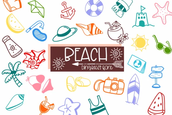 Beach by Sirinart — Dingbats Font