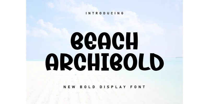 Beach Archibold Font by Berkah Shop by Berkah Shop — Display Font