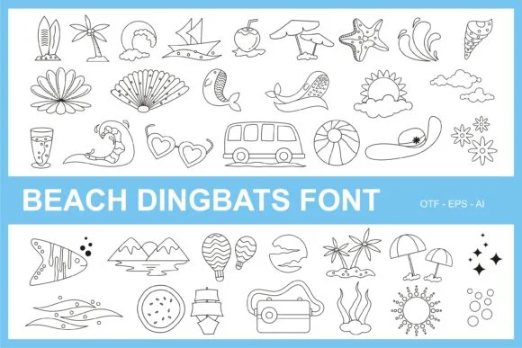 Beach Dingbats by Edywiyonopp — Dingbats Font