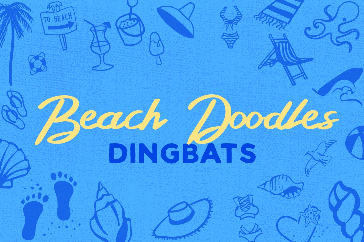 Beach Doodles Dingbat by Creative Fabrica Fonts — Dingbats Font