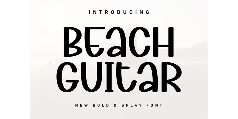 Beach Guitar Font by KC Production by KC Production — Display Font