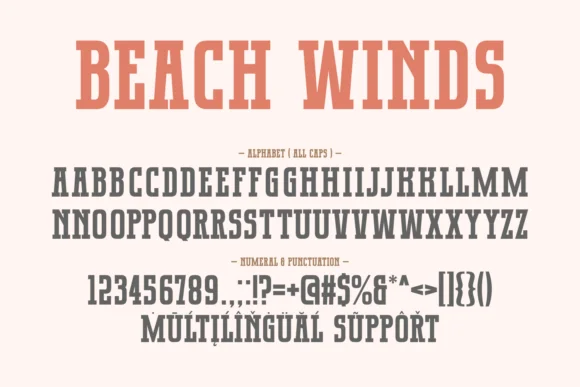Beach Winds by Jasm (7NTypes) — Slab Serif Font — thumbnail 8