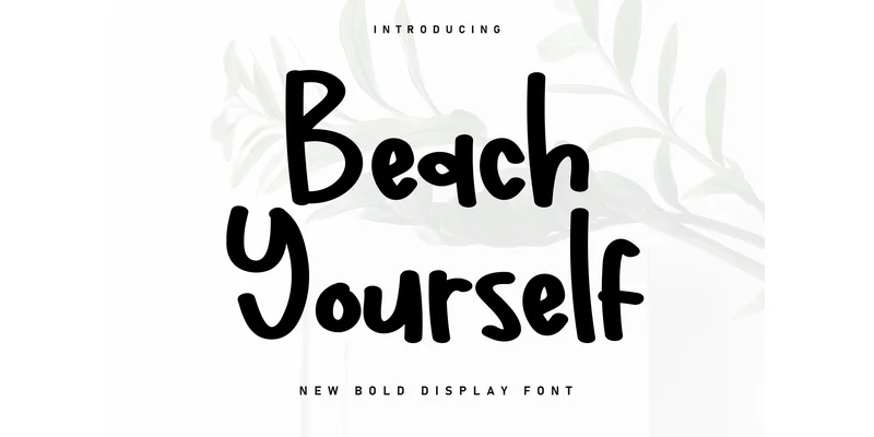 Beach Yourself Font by Berkah Shop by Berkah Shop — Display Font