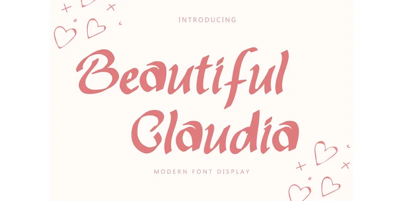 Beautiful Claudia Font by yogaletter6 by yogaletter6 — Display Font