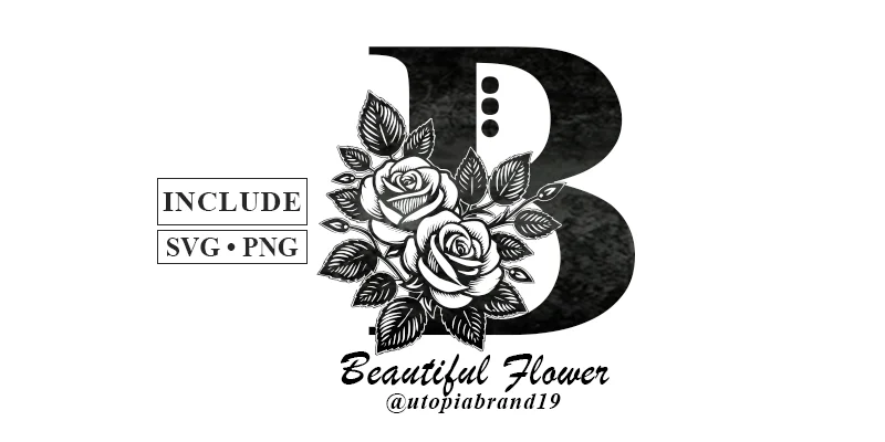 Beautiful Flower Monogram Font by utopiabrand19 by utopiabrand19 — Decorative Font