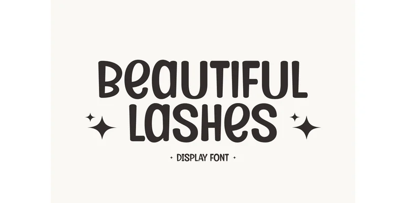 Beautiful Lashes Font by Ade (7NTypes) by Ade (7NTypes) — Display Font
