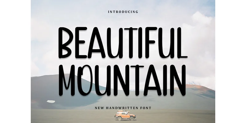 Beautiful Mountain Font by FreshTypeINK — Sans Serif Font