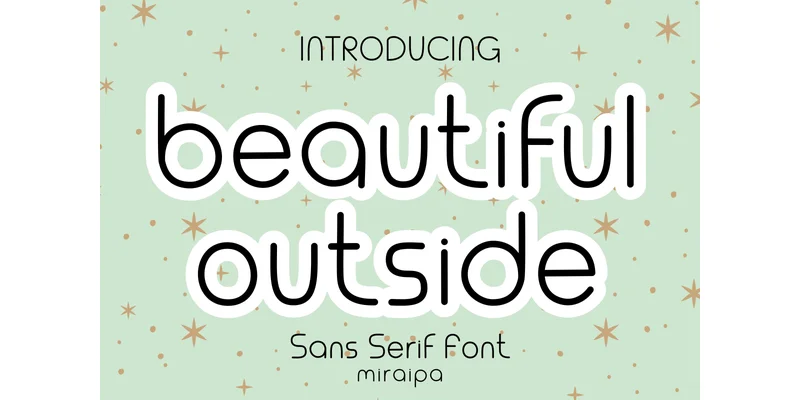 Beautiful Outside Font by miraipa — Sans Serif Font