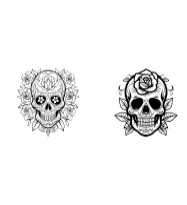 Beautiful Rose Sugar Skull by MOMAT THIRTYONE — Dingbats Font — thumbnail 5
