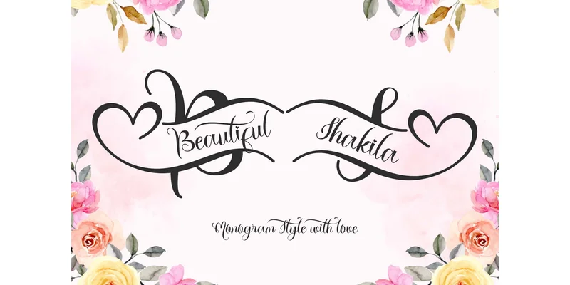Beautiful Shakila Monogram Font by yogaletter6 by yogaletter6 — Decorative Font