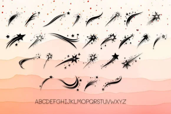 Beautiful Shooting Star by MOMAT THIRTYONE — Dingbats Font — thumbnail 2