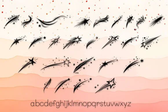 Beautiful Shooting Star by MOMAT THIRTYONE — Dingbats Font — thumbnail 3