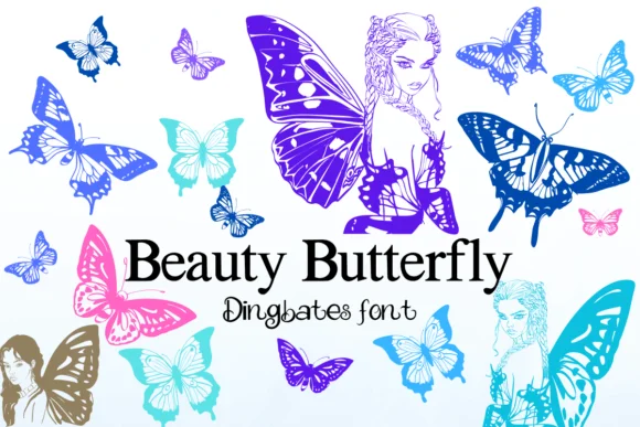 Beauty Butterfly by KinnareeART — Dingbats Font