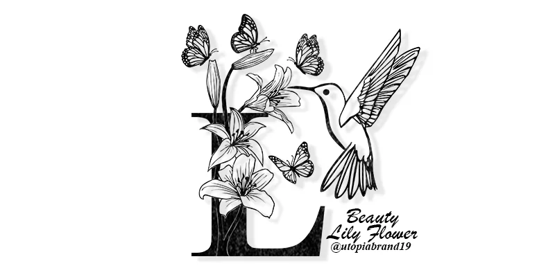 Beauty Lily Flower Font by utopiabrand19 by utopiabrand19 — Decorative Font