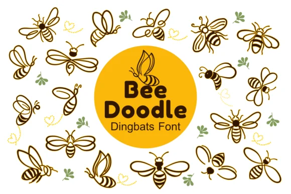 Bee Doodle by Nun Sukhwan — Dingbats Font