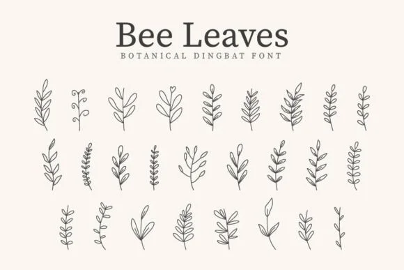 Bee Leaves by CraftedType Studio — Dingbats Font