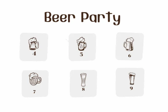 Beer Party by Ketsarin — Dingbats Font — thumbnail 4