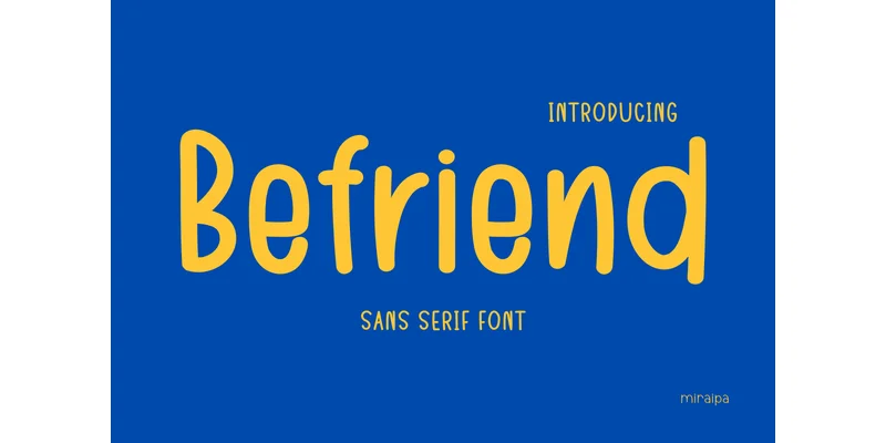 Befriend Font by miraipa — Sans Serif Font