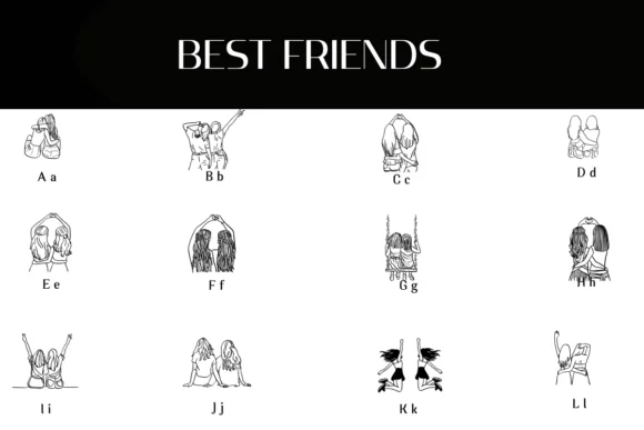 Best Friends by Heartcraft Atelier — Dingbats Font — thumbnail 2