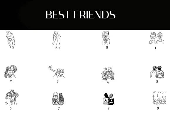 Best Friends by Heartcraft Atelier — Dingbats Font — thumbnail 4