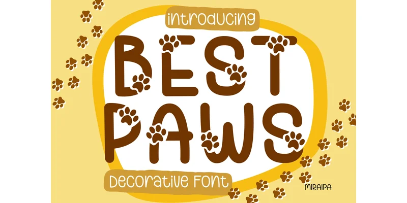 Best Paws Font by miraipa by miraipa — Decorative Font