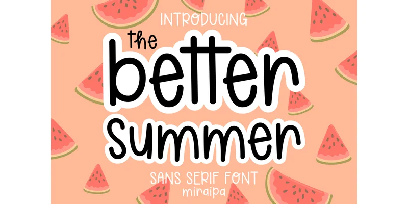 Better Summer Font by miraipa — Sans Serif Font